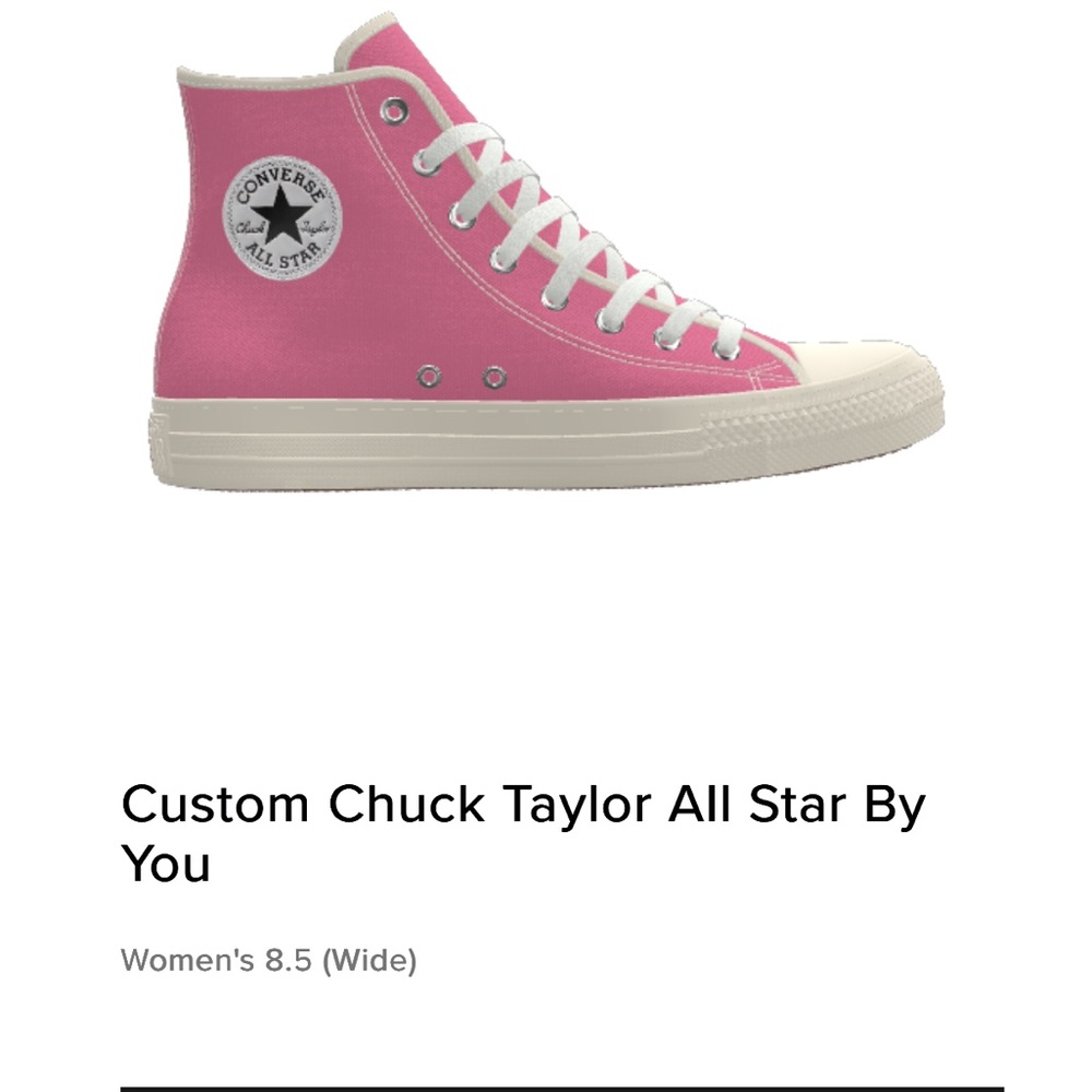 Converse Women's Custom Pink Chuck Taylor High Tops women’s 8.5 WIDE